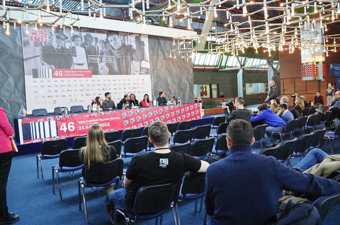 beograd 26.02.2018. FILM: BANDITI U POTRAZI ZA MAMOM, Kosta Ristić, reditelj, Mina Stojadinović, producent, Višnja Nikitin, izvršni producent. foto dusan milenkovic