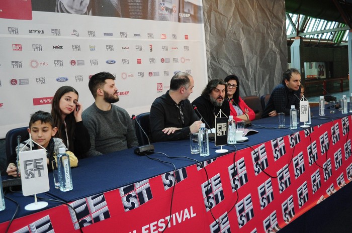 beograd 26.02.2018. FILM: BANDITI U POTRAZI ZA MAMOM, Kosta Ristić, reditelj, Mina Stojadinović, producent, Višnja Nikitin, izvršni producent. foto dusan milenkovic