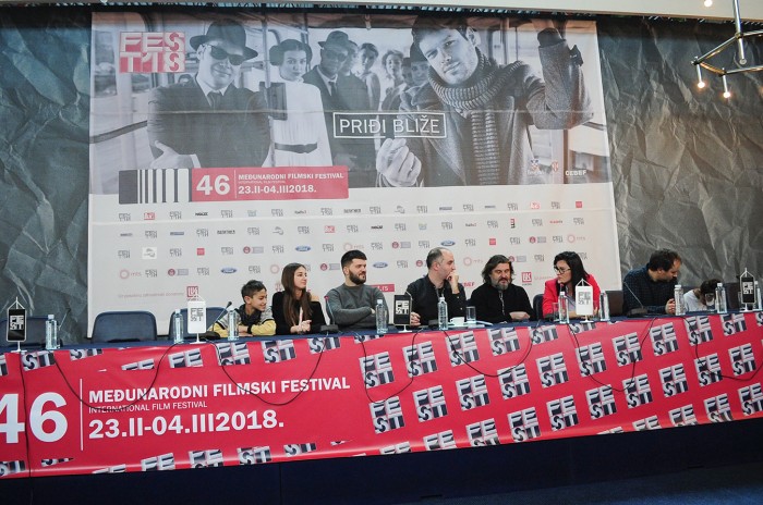 beograd 26.02.2018. FILM: BANDITI U POTRAZI ZA MAMOM, Kosta Ristić, reditelj, Mina Stojadinović, producent, Višnja Nikitin, izvršni producent. foto dusan milenkovic