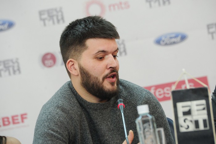beograd 26.02.2018. FILM: BANDITI U POTRAZI ZA MAMOM, Kosta Ristić, reditelj, Mina Stojadinović, producent, Višnja Nikitin, izvršni producent. foto dusan milenkovic
