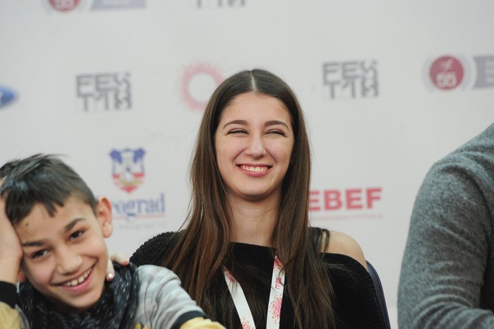 beograd 26.02.2018. FILM: BANDITI U POTRAZI ZA MAMOM, Kosta Ristić, reditelj, Mina Stojadinović, producent, Višnja Nikitin, izvršni producent. foto dusan milenkovic
