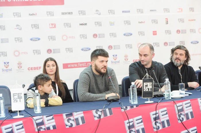 beograd 26.02.2018. FILM: BANDITI U POTRAZI ZA MAMOM, Kosta Ristić, reditelj, Mina Stojadinović, producent, Višnja Nikitin, izvršni producent. foto dusan milenkovic