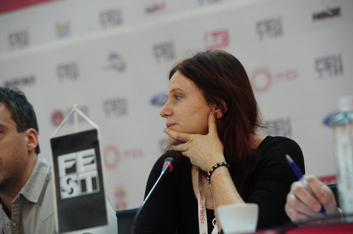 beograd 24.02.2018. 46. fest konferencija za novinare, FILM: NICO 1988, rediteljka Susanna Nicchiarelli, producent Alessio Lazzareschi. foto dusan milenkovic