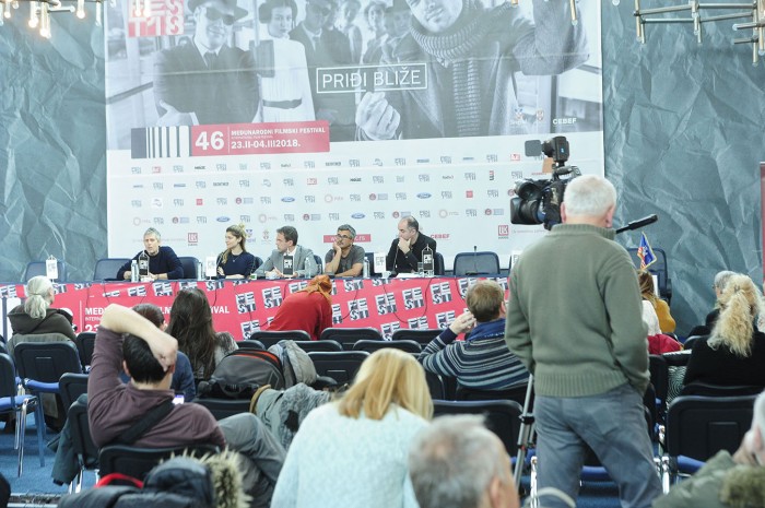 beograd 02.03.2018. ekipa filma The place (Paolo Genovese, Vittoria Puccini, Fabrizzio Lucci) odrzala je koferenciju za novinate povodom projekcije na 46. fest-u. foto dusan milenkovic