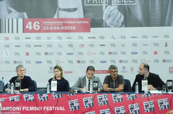 beograd 02.03.2018. ekipa filma The place (Paolo Genovese, Vittoria Puccini, Fabrizzio Lucci) odrzala je koferenciju za novinate povodom projekcije na 46. fest-u. foto dusan milenkovic
