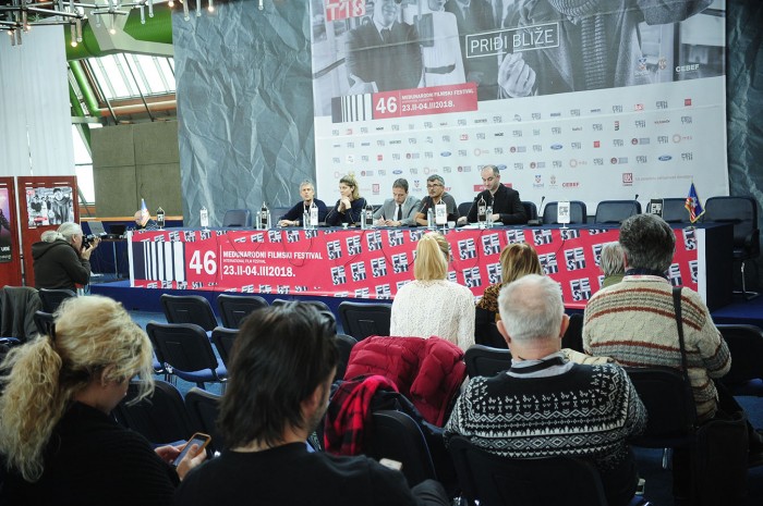 beograd 02.03.2018. ekipa filma The place (Paolo Genovese, Vittoria Puccini, Fabrizzio Lucci) odrzala je koferenciju za novinate povodom projekcije na 46. fest-u. foto dusan milenkovic
