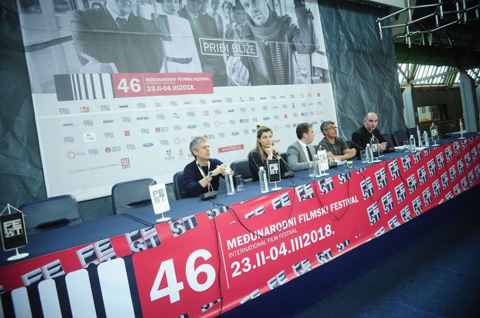 beograd 02.03.2018. ekipa filma The place (Paolo Genovese, Vittoria Puccini, Fabrizzio Lucci) odrzala je koferenciju za novinate povodom projekcije na 46. fest-u. foto dusan milenkovic