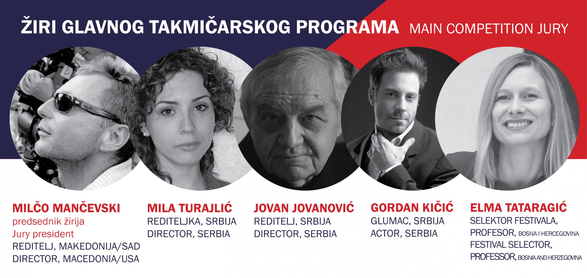 Žiri glavnog takmičarskog programa